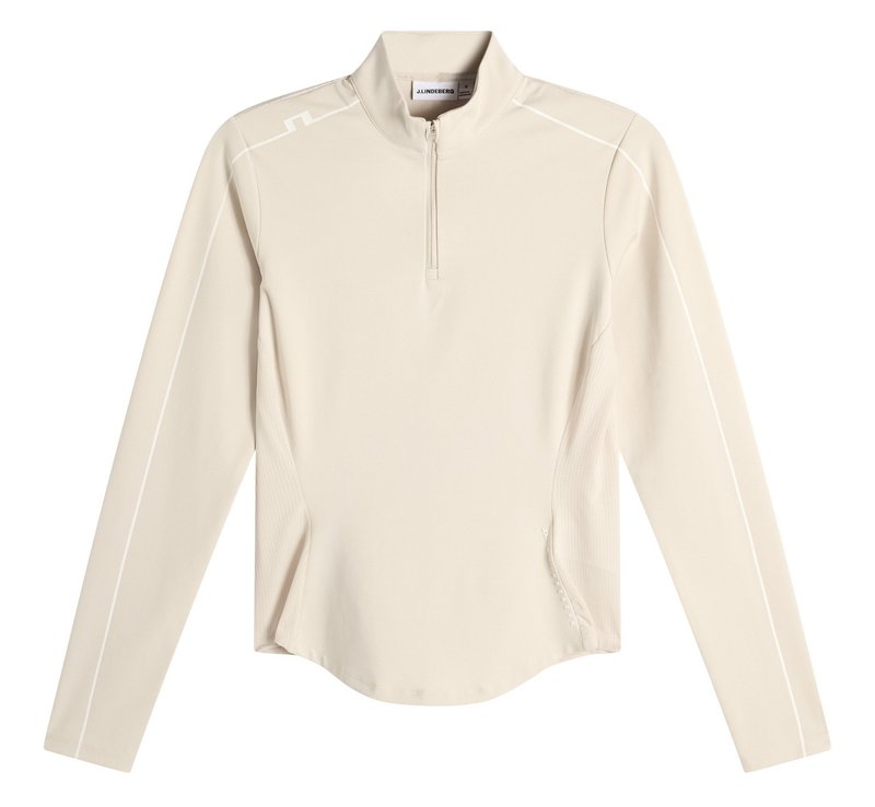 J.Lindeberg Adiola Quarter Zip Mid Layer women's sweatshirt, moonbeam