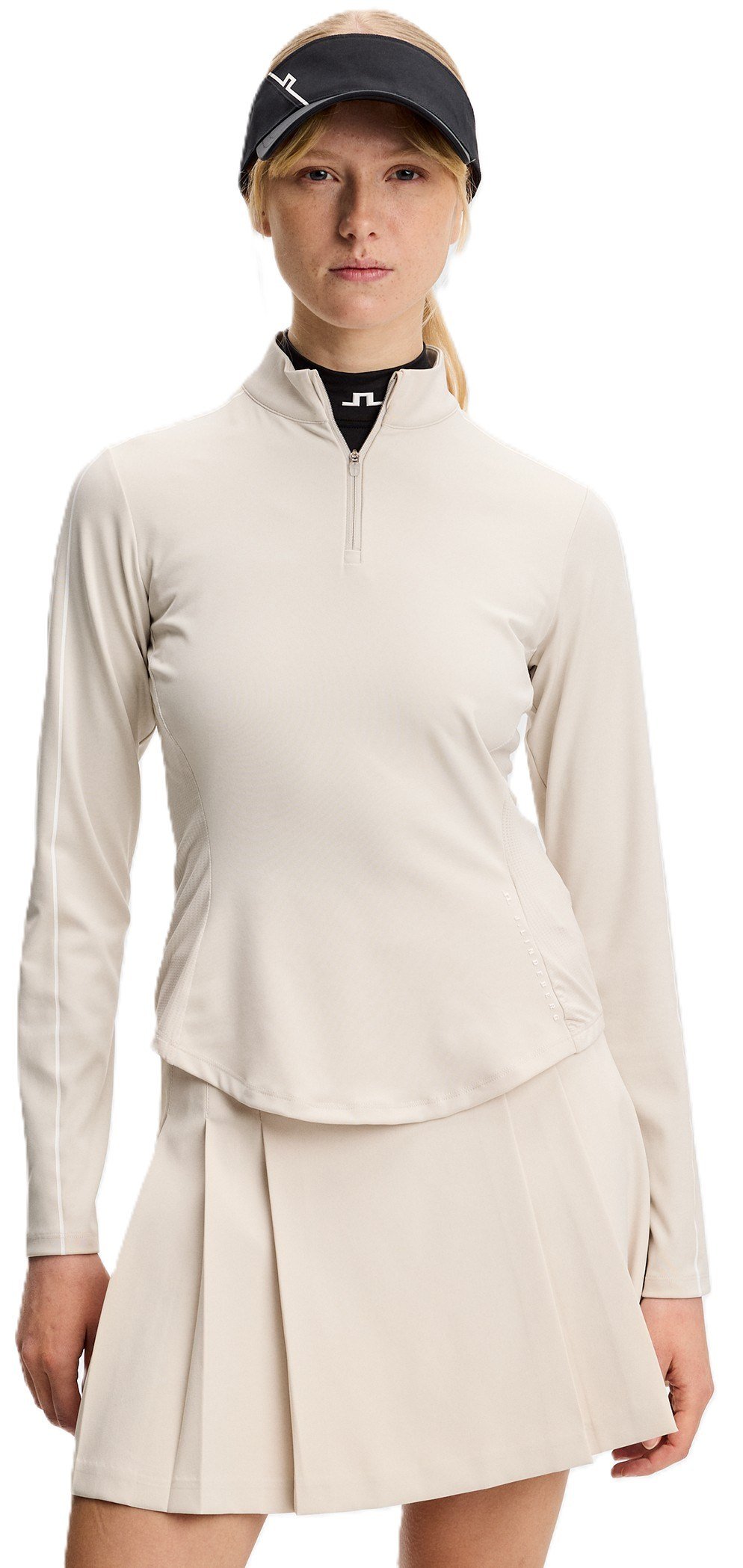 J.Lindeberg Adiola Quarter Zip Mid Layer women's sweatshirt, moonbeam