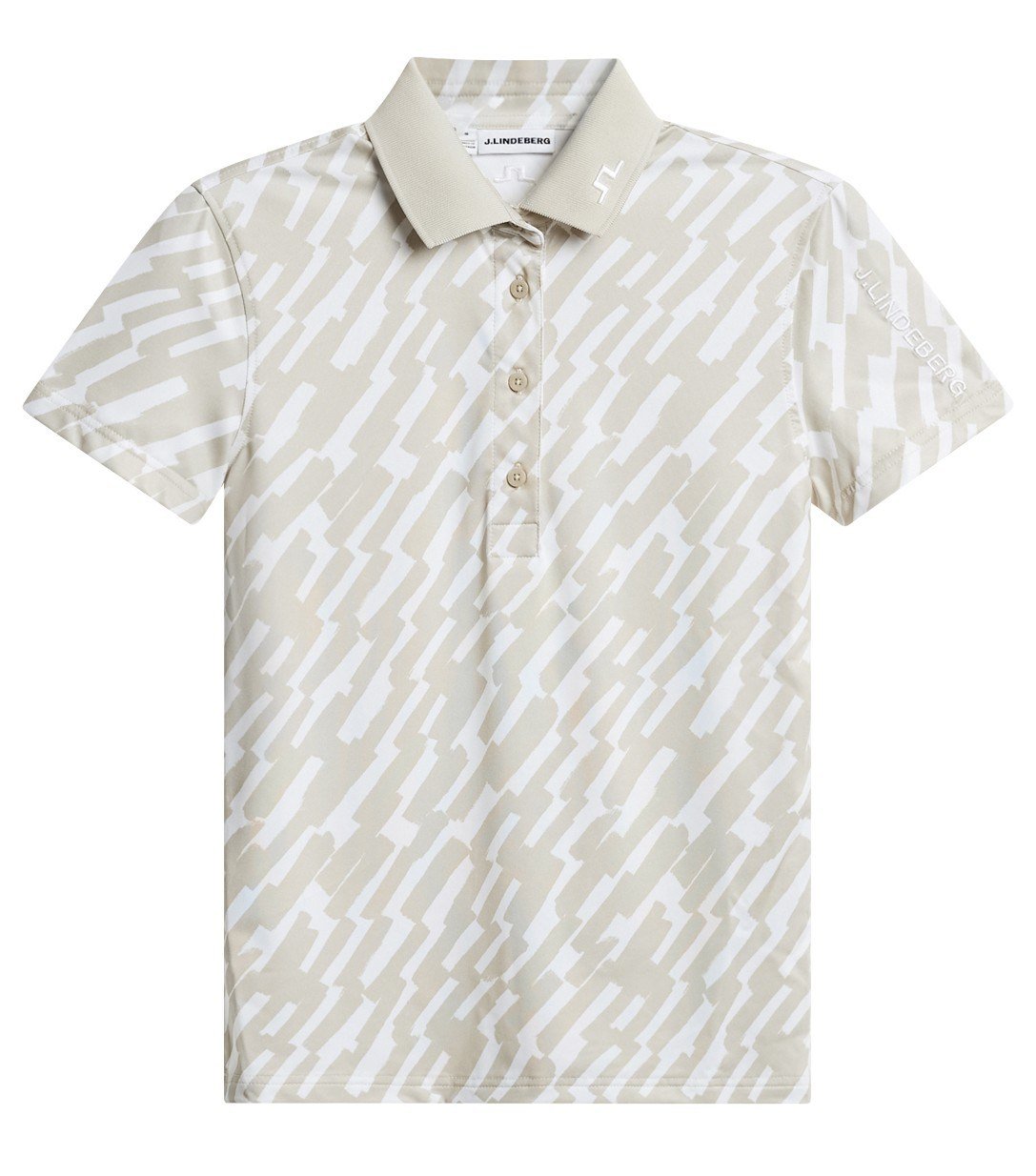 J.Lindeberg Tour Tech Print ladies polo, oak island fossil