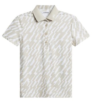 J.Lindeberg Tour Tech Print ladies polo, oak island fossil