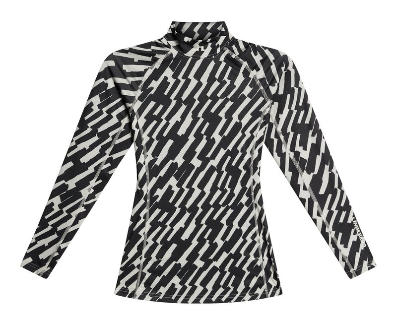 J.Lindeberg Ella Print Compression women's top, oak moonbeam