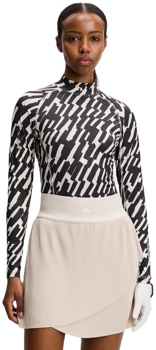 J.Lindeberg Ella Print Compression women's top, oak moonbeam