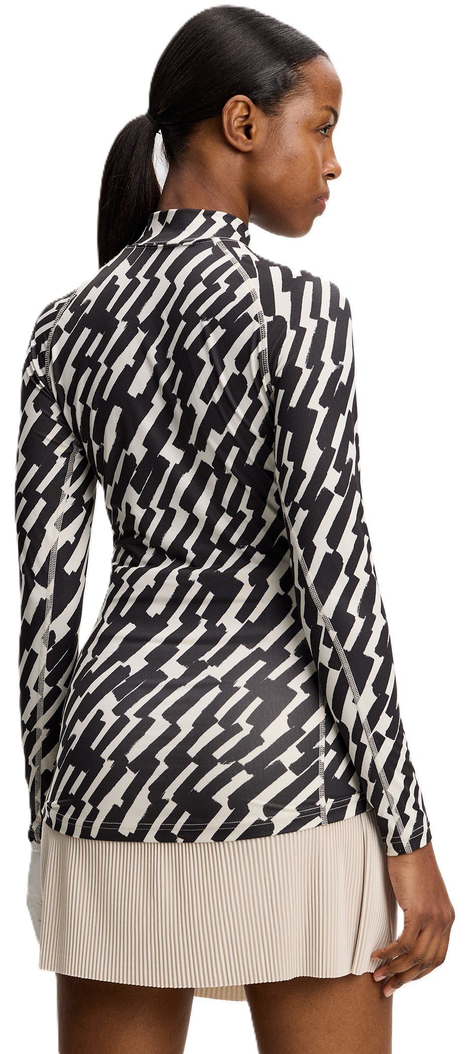 J.Lindeberg Ella Print Compression women's top, oak moonbeam