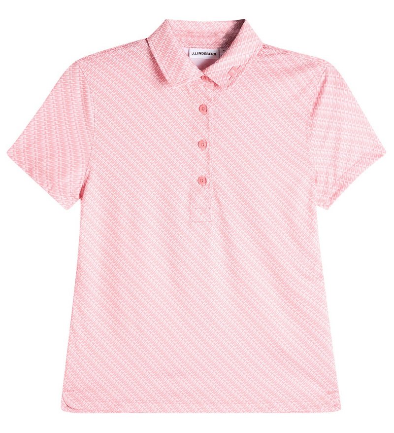 J.Lindeberg Caitlyn women's polo, flight bridge flamingo