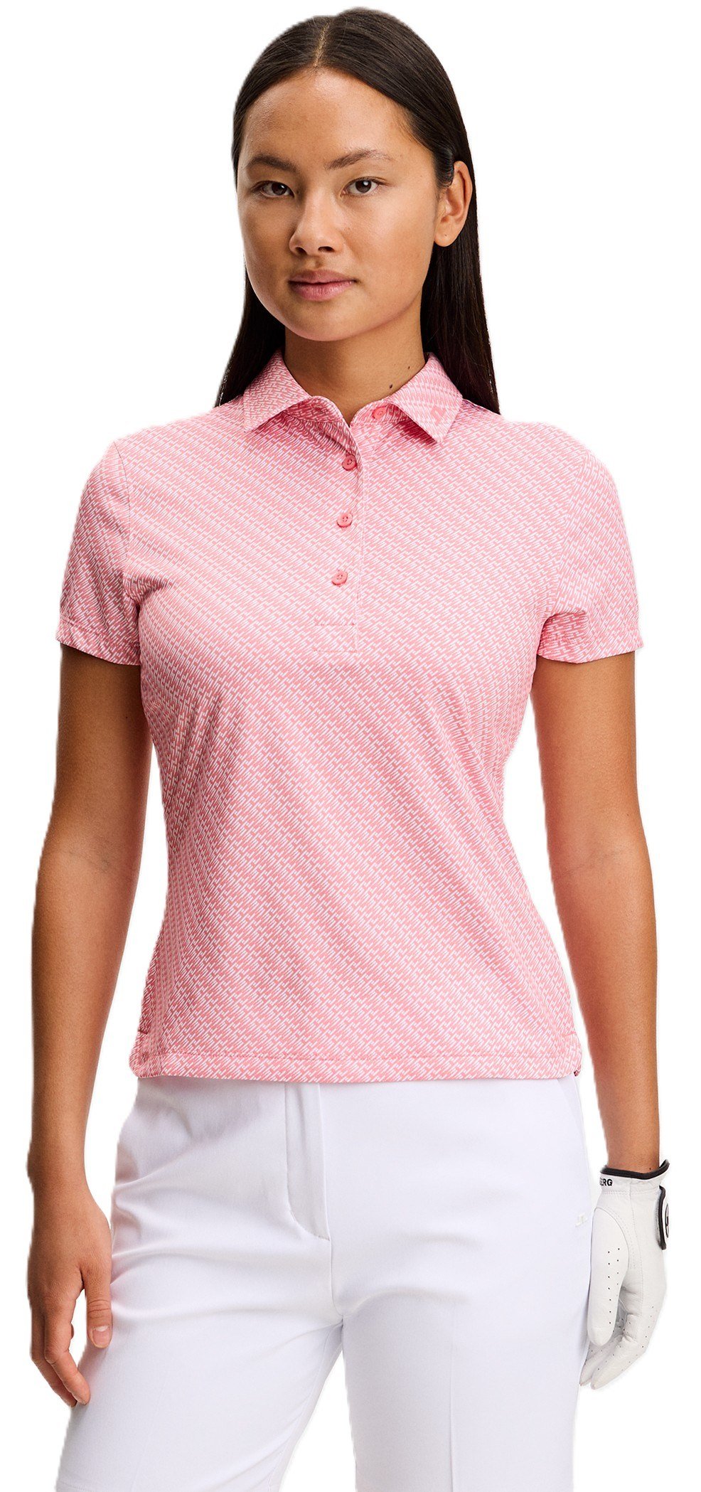 J.Lindeberg Caitlyn women's polo, flight bridge flamingo