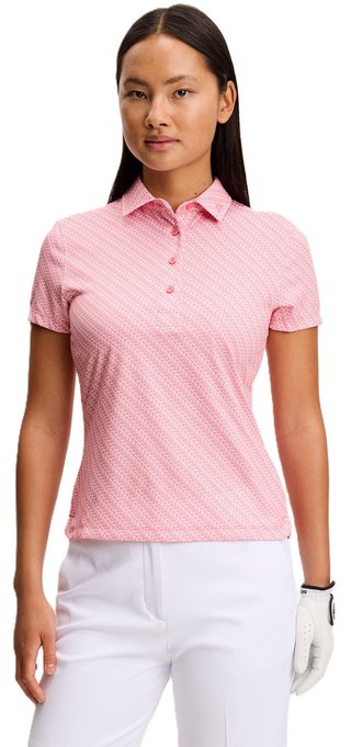 J.Lindeberg Caitlyn women's polo, flight bridge flamingo