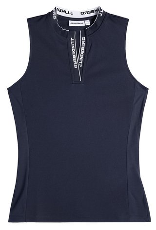 J.Lindeberg Leya Sleeveless women's polo, JL Navy
