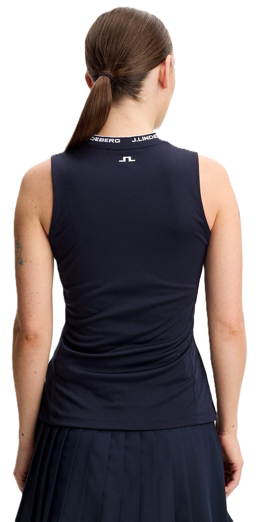 J.Lindeberg Leya Sleeveless women's polo, JL Navy