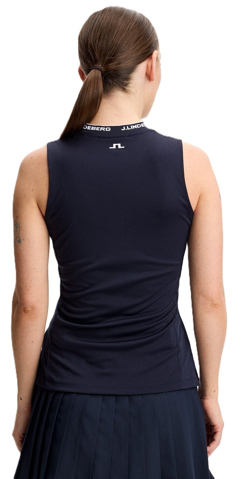 J.Lindeberg Leya Sleeveless women's polo, JL Navy