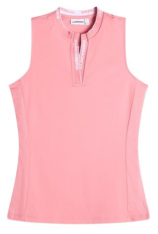 J.Lindeberg Leya Sleeveless women's polo, flamingo plume