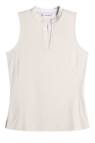 J.Lindeberg Leya Sleeveless women's polo, moonbeam
