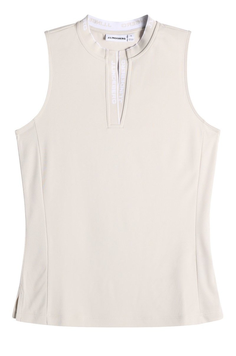 J.Lindeberg Leya Sleeveless women's polo, moonbeam