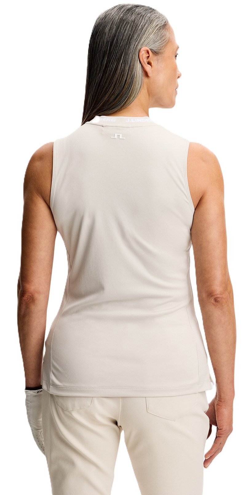 J.Lindeberg Leya Sleeveless women's polo, moonbeam