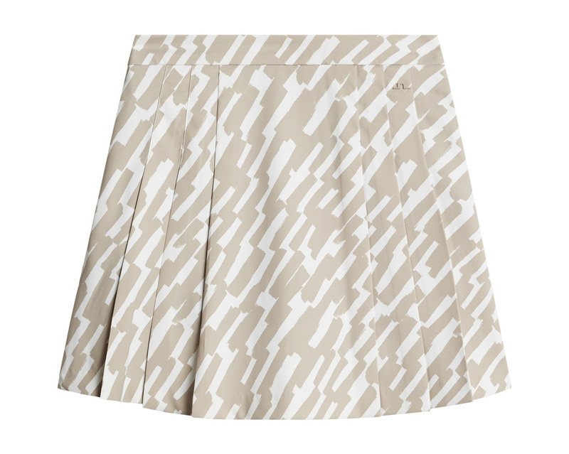 J.Lindeberg Alesia Print women's skort, oak island fossil
