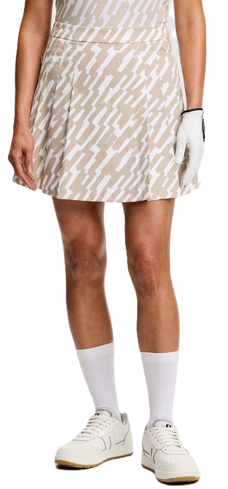 J.Lindeberg Alesia Print women's skort, oak island fossil