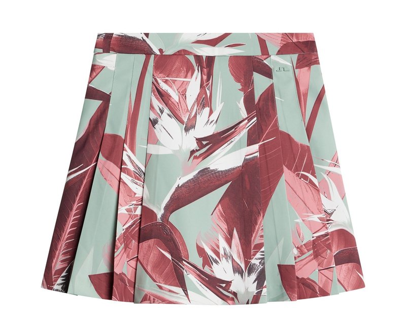 J.Lindeberg Alesia Print women's skort, paradise jadeite