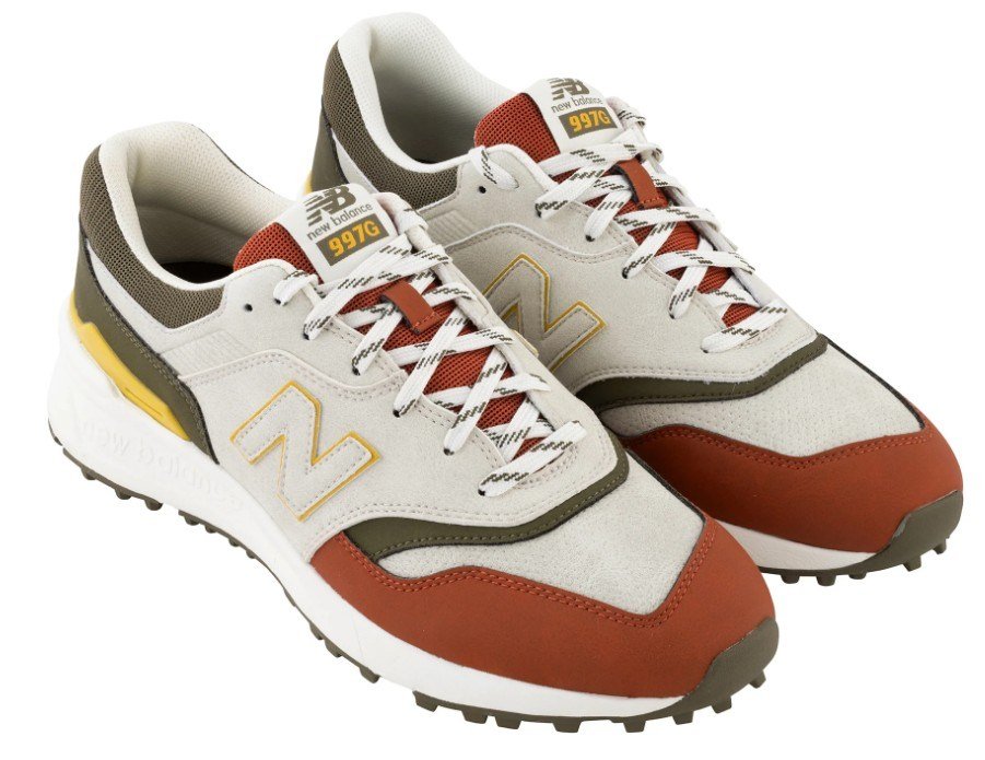 New Balance 997 SL mens golf shoes, olive/taupe
