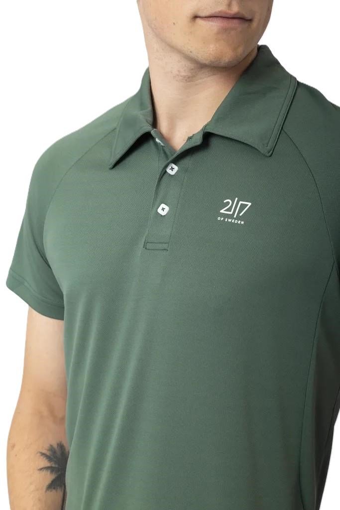 2117 of Sweden Fröseke Technical Pique men's polo, forest green