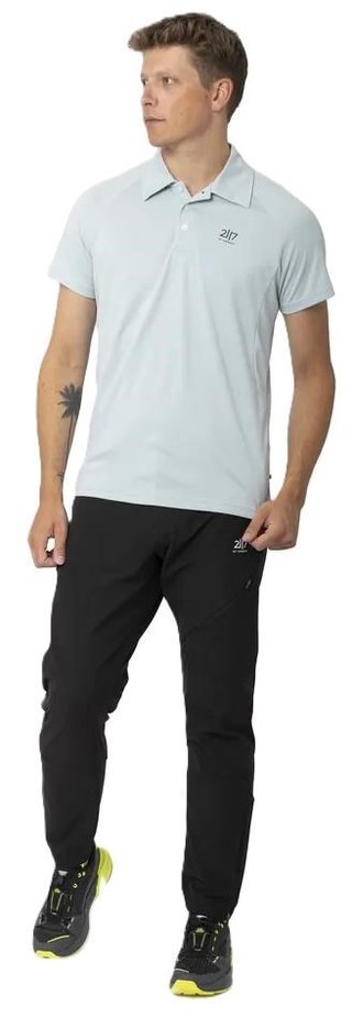 2117 of Sweden Fröseke Technical Pique men's polo, pearl blue