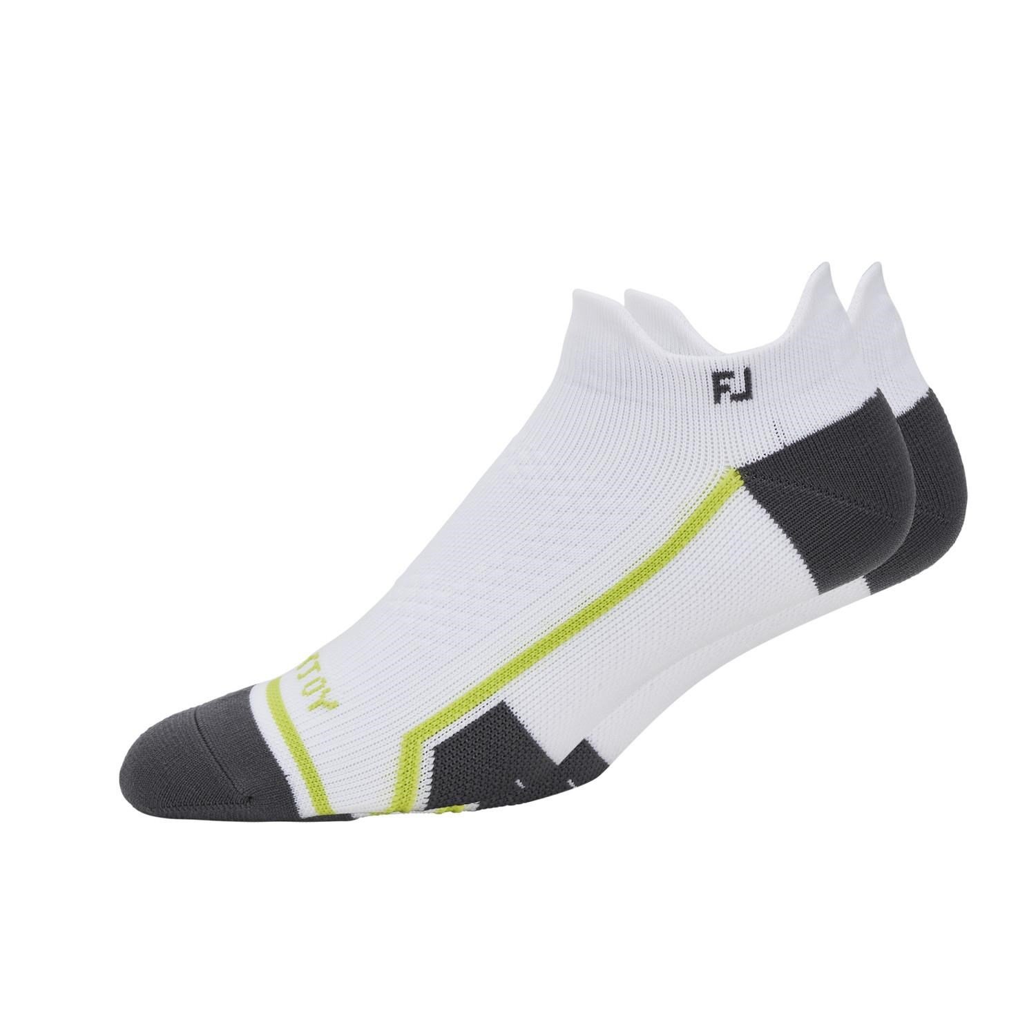 Footjoy Tech D.R.Y. Roll Tab men's socks, white