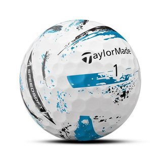 TaylorMade SpeedSoft Ink golf balls, mix colors (blue, green, orange, pink)