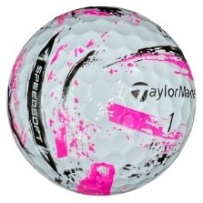 TaylorMade SpeedSoft Ink golf balls, mix colors (blue, green, orange, pink)