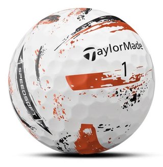 TaylorMade SpeedSoft Ink golf balls, mix colors (blue, green, orange, pink)