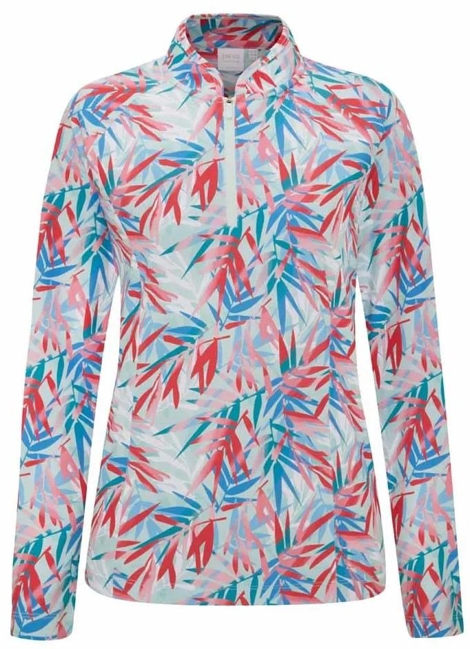 PING Arwen Printed Longsleeve women's polo, tropic retreat
