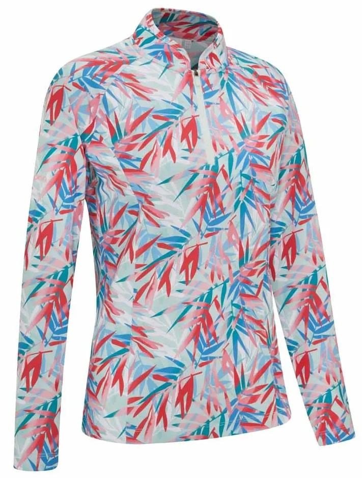 PING Arwen Printed Longsleeve women's polo, tropic retreat