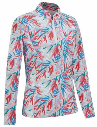 PING Arwen Printed Longsleeve women's polo, tropic retreat