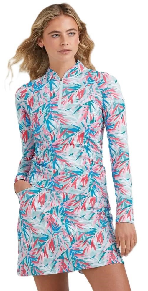 PING Arwen Printed Longsleeve women's polo, tropic retreat