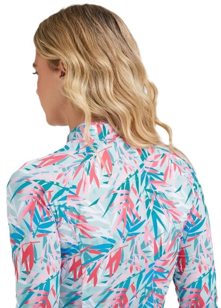 PING Arwen Printed Longsleeve women's polo, tropic retreat
