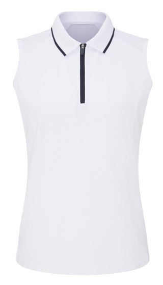 PING Eben Sleeveless women's polo, white