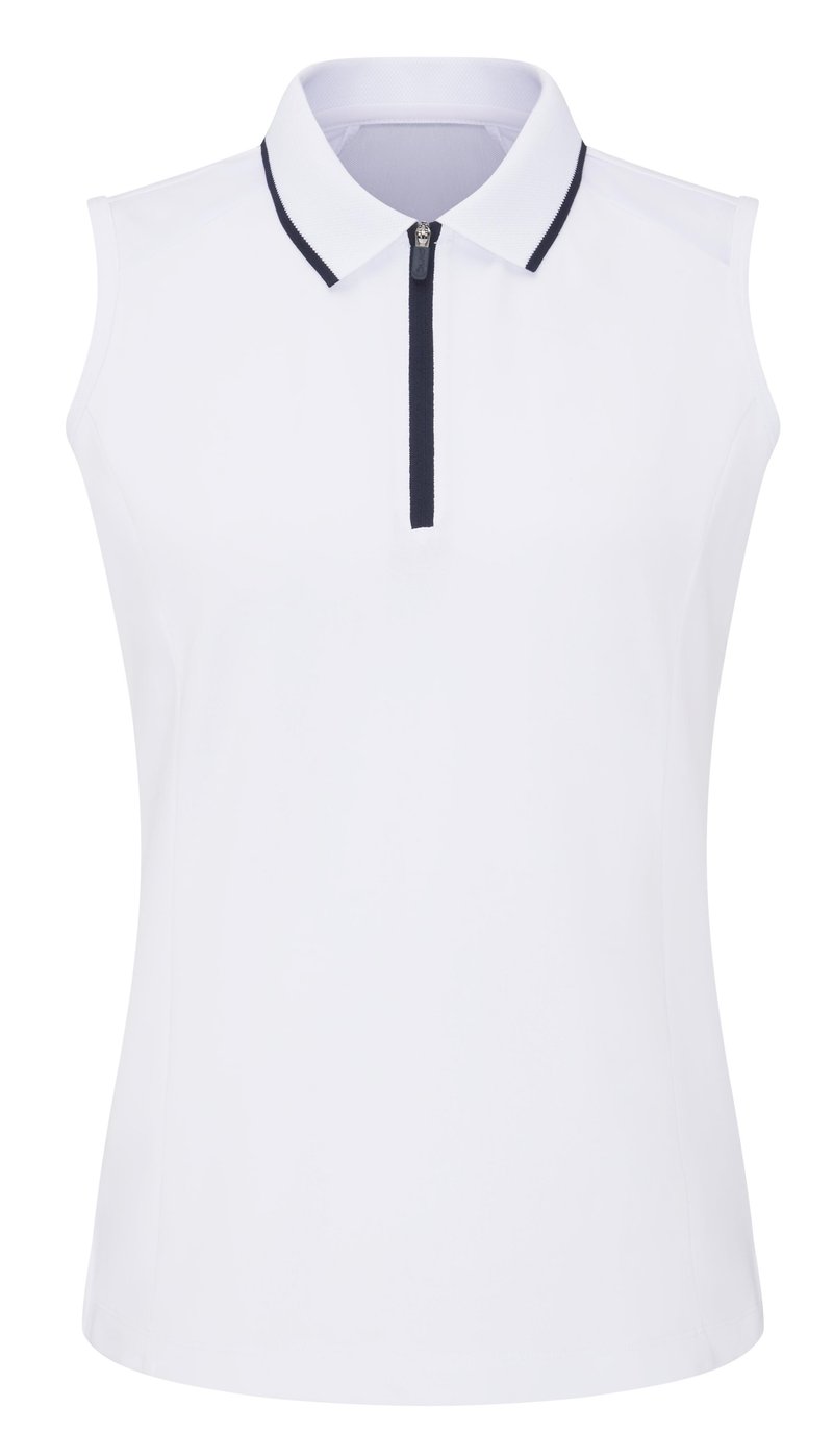 PING Eben Sleeveless women's polo, white