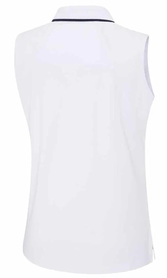 PING Eben Sleeveless women's polo, white