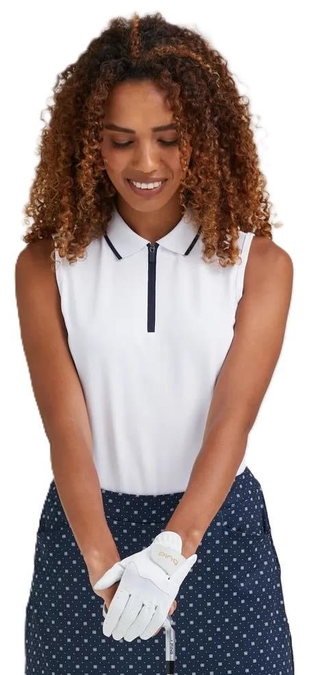 PING Eben Sleeveless women's polo, white