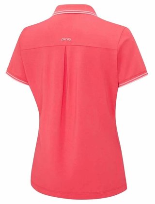 PING Viviana Tipped women's polo, paradise pink