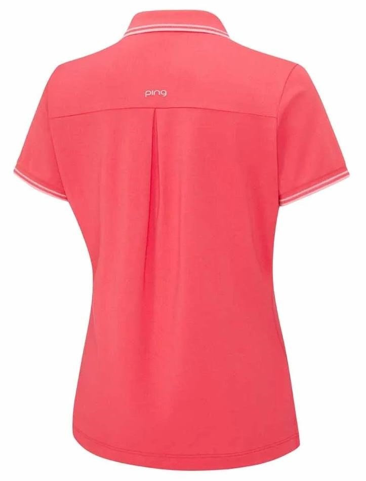 PING Viviana Tipped women's polo, paradise pink
