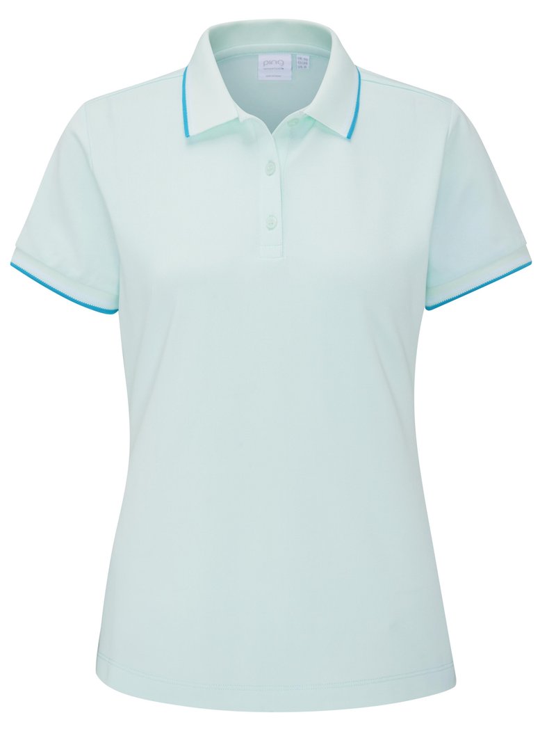 PING Viviana Tipped women's polo, seaspray