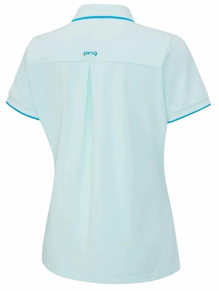 PING Viviana Tipped women's polo, seaspray