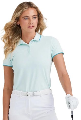 PING Viviana Tipped women's polo, seaspray