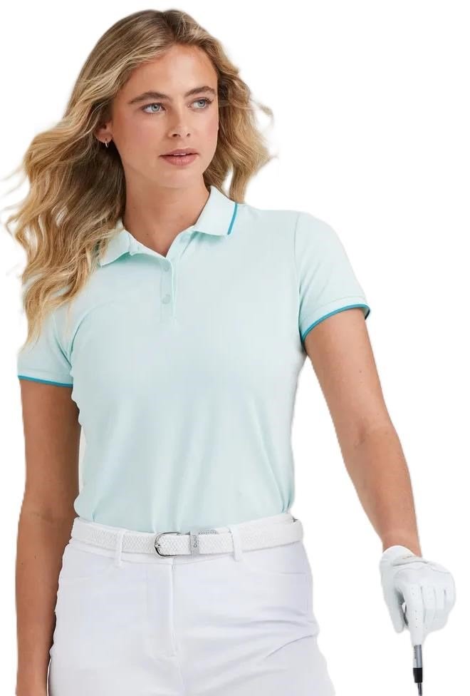 PING Viviana Tipped women's polo, seaspray