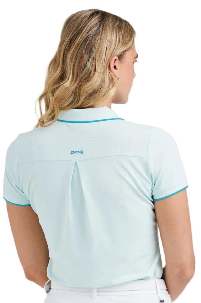 PING Viviana Tipped women's polo, seaspray