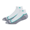 FootJoy ProDry Sport mens socks, white/sea glass/charcoal