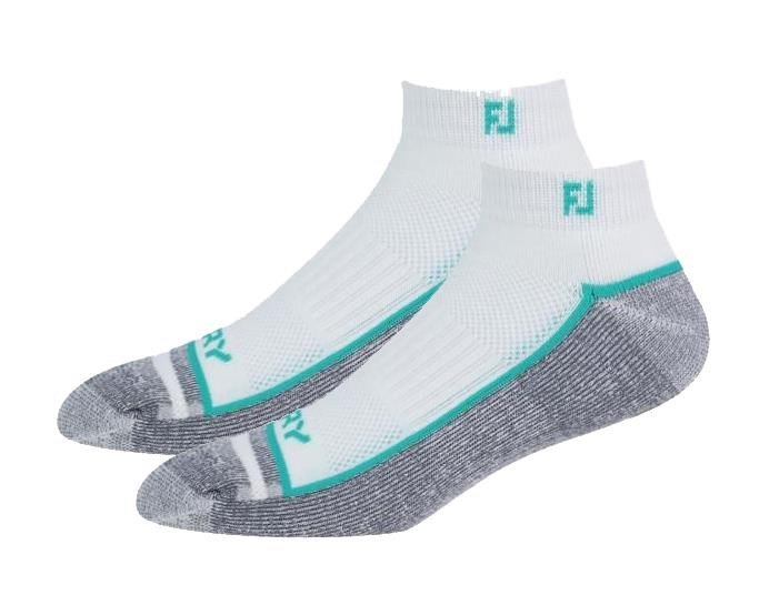 FootJoy ProDry Sport mens socks, white/sea glass/charcoal
