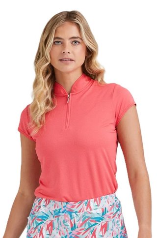 PING Evetta Jacquard women's polo, paradise pink