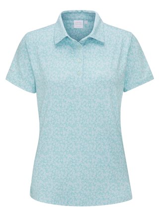 PING Aeria Printed women's polo, splash