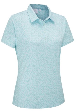 PING Aeria Printed women's polo, splash