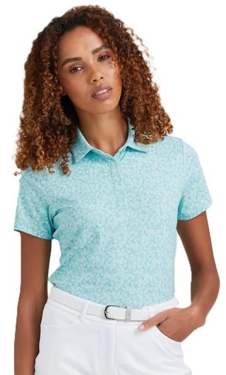 PING Aeria Printed women's polo, splash