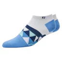 FootJoy ProDry Lightweight Low-Cut Fashion ladies socks, white/blue/navy